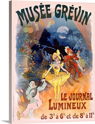 Musee Grevin, Le Journal Lumineux, Vintage Poster, by Jules Cheret