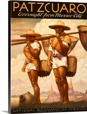 National Railways of Mexico, Patzcuaro, Vintage Poster