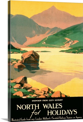 North Wales for Holidays, Vintage Poster, by Roger Broders