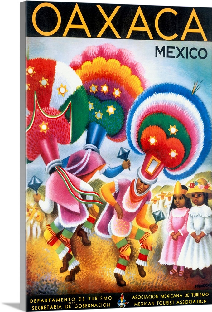 Oaxaca, Mexico, Vintage Poster