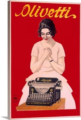 Olivetti, Typewriter, Vintage Poster, by Marcello Dudovich