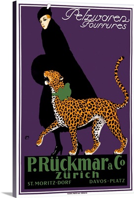 P. Ruckmar and Co., Zurich, 1910, Vintage Poster, by Ernest Montaut