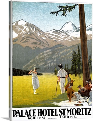 Palace Hotel/ St. Moritz Vintage Advertising Poster
