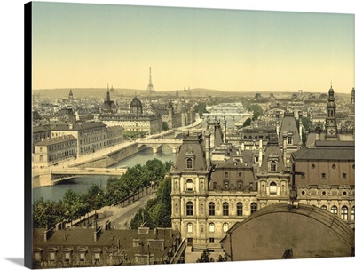 Panorama Of The Seven Bridges, Paris, France