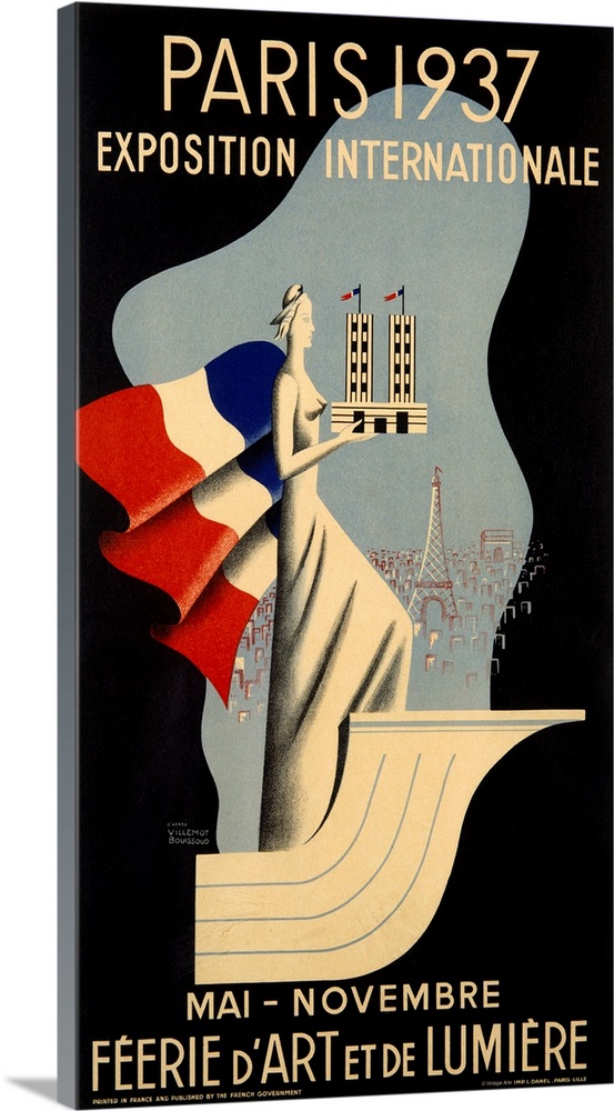 Paris International Exposition, 1937, Vintage Poster