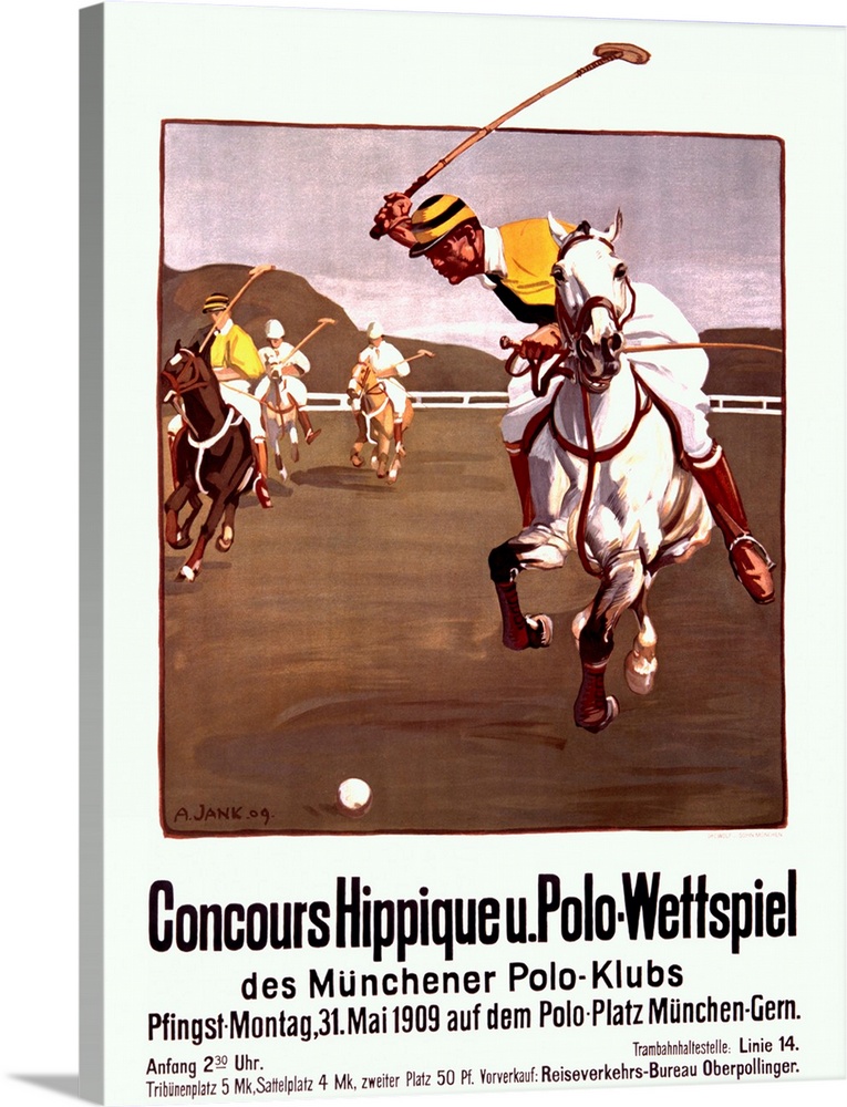 Polo, Concours Hippique, Vintage Poster, by Christian Jank