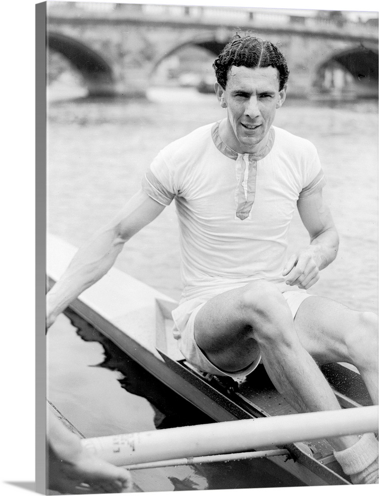 Tony Rowe, known as Henley's 'Ace of Diamonds' after winning his heat in the Diamond Sculls at Henley, 6th July 1950