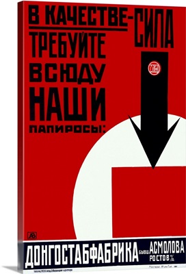 Russian, War Propoganda, Arrow, Vintage Poster, by Alexei E. Zelenskij