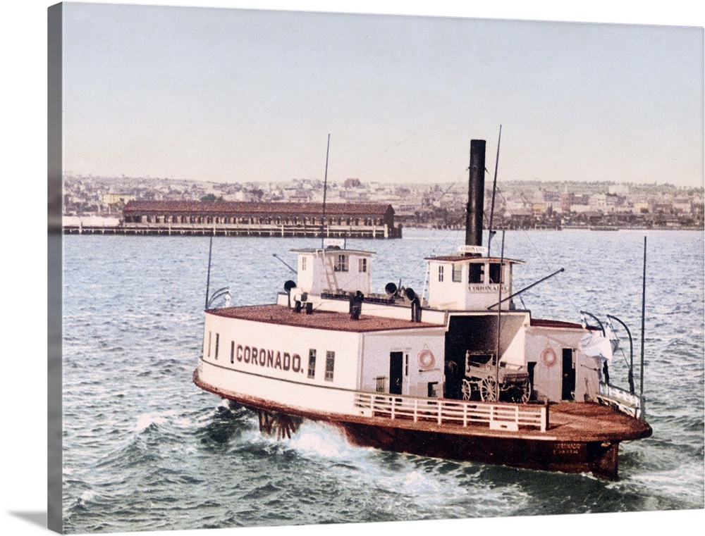 San Diego from Coronado California Vintage Photograph