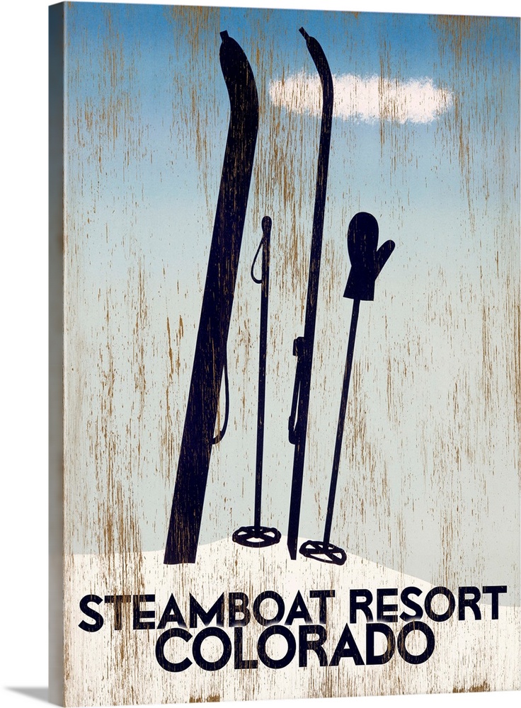 Steamboat resort Colorado Vintage Advertising Poster