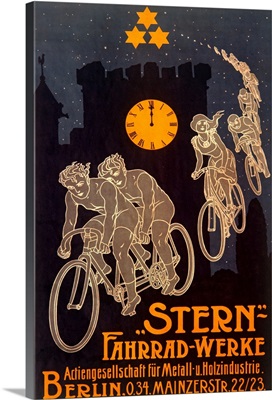 Stern Bicycle Works, Ghost, Vintage Poster