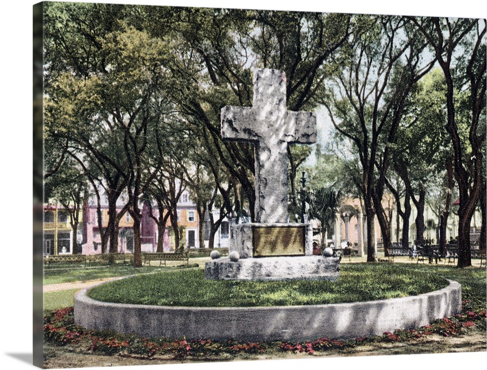 The Cross Bienville Park Mobile Alabama Vintage Photograph