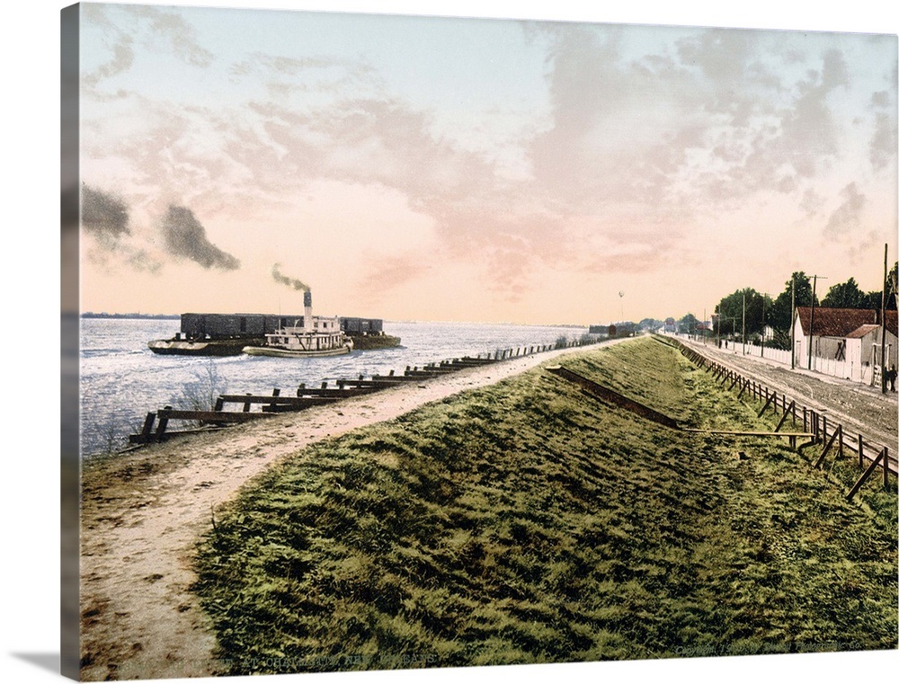 The Levee at Chalmette New Orleans Louisiana Vintage Photograph Wall