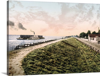 The Levee at Chalmette New Orleans Louisiana Vintage Photograph