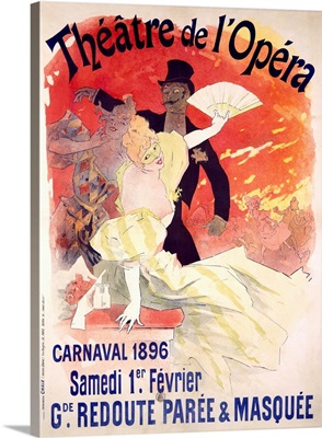 Theatre de lOpera, Carnaval 1896, Vintage Poster