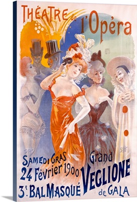 Theatre de lOpera, Grande Fete, Vintage Poster