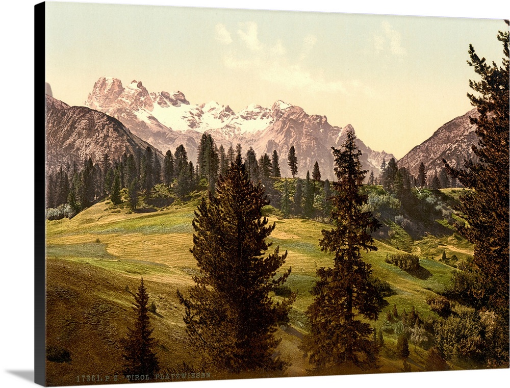 Hand colored photograph of Tirol, Austria.