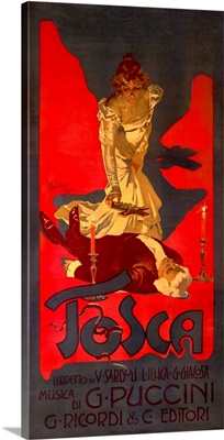 Tosca, Musica di Puccini, Vintage Poster