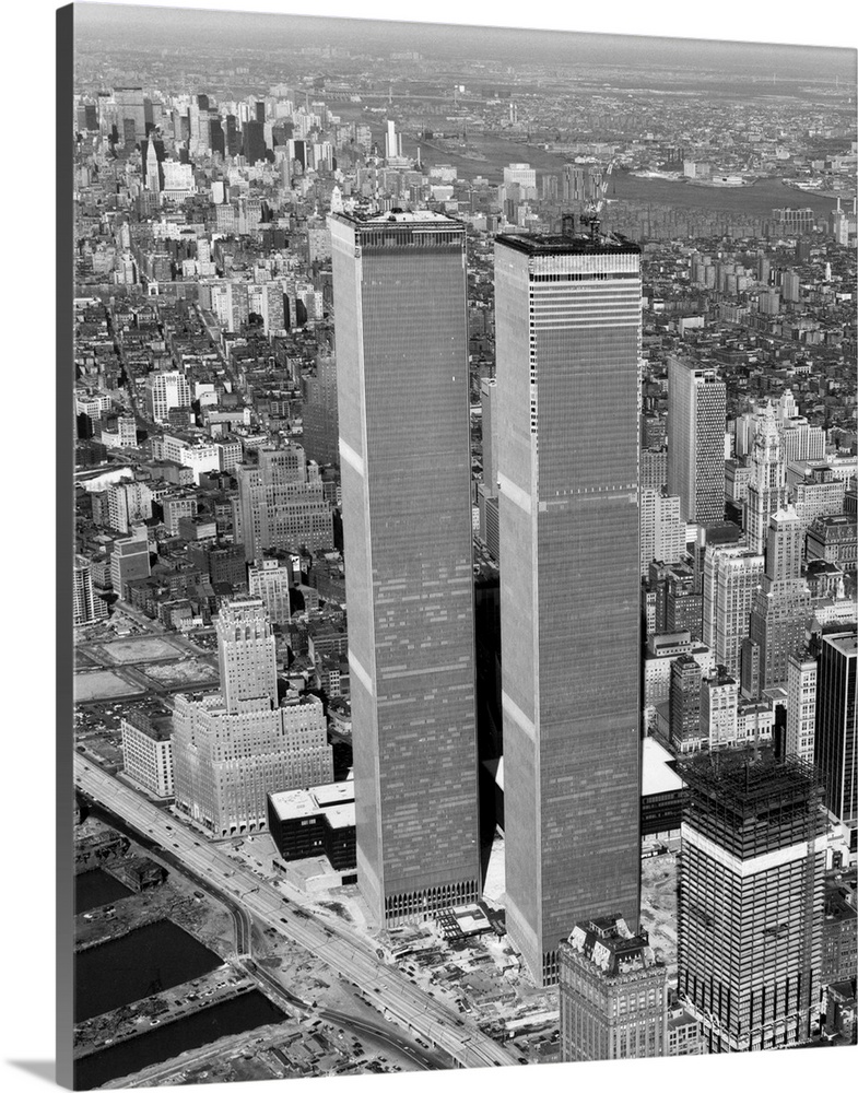 The twin towers of the World Trade Center (World Trade Centre) in New York City