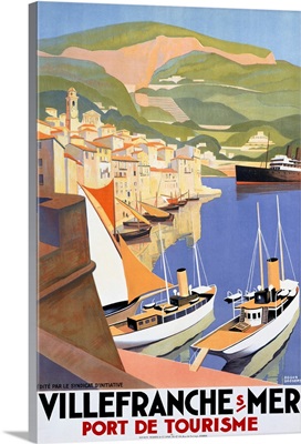 Villefranche sur Mer, Vintage Poster, by Roger Broders