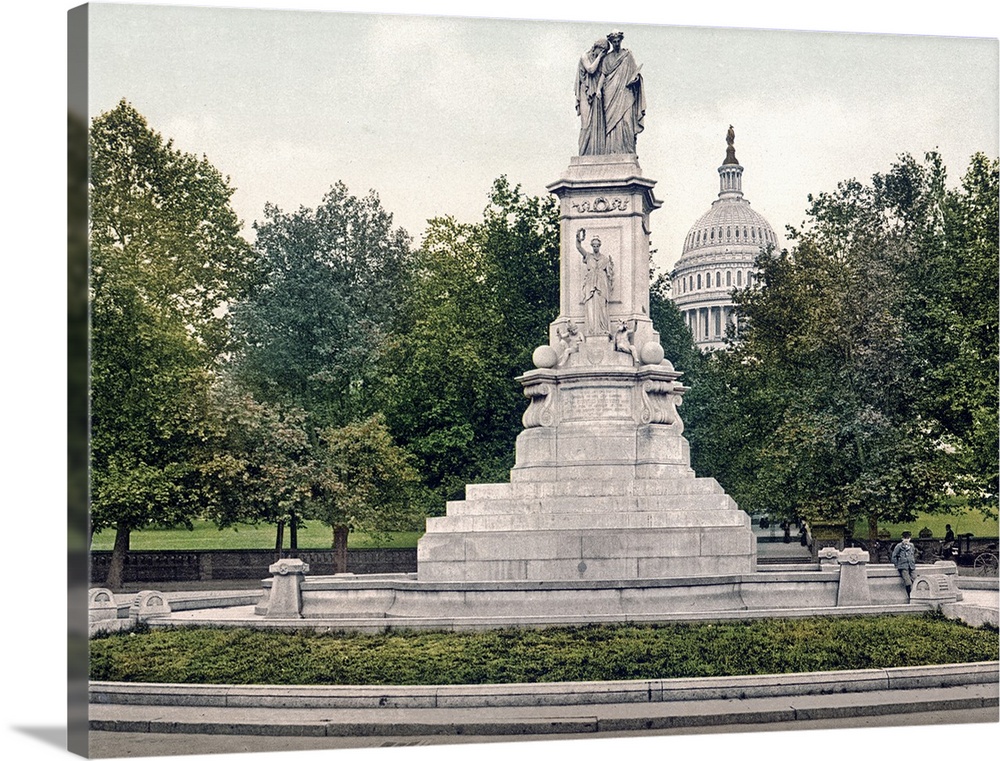 Washington Naval Monument District of Columbia Vintage Photograph