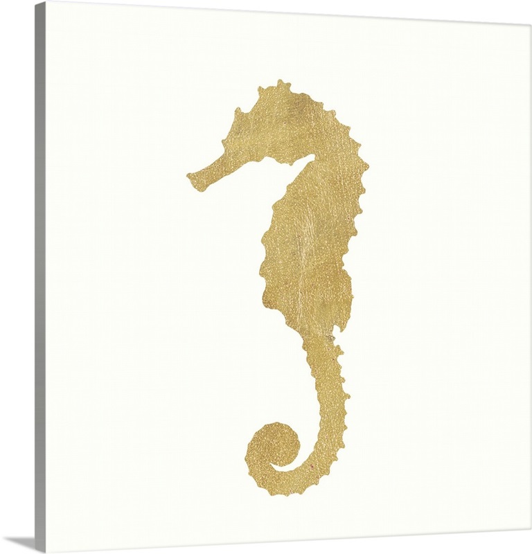24 Karat Seahorse Wall Art, Canvas Prints, Framed Prints, Wall Peels