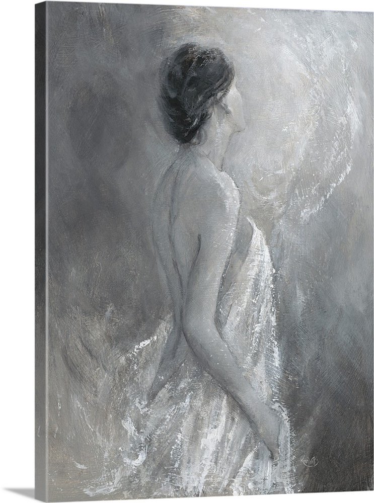 Monochrome artwork of a nude female figure.