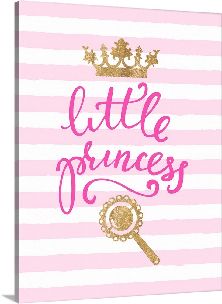 "Little Princess" in pink, white, and gold.