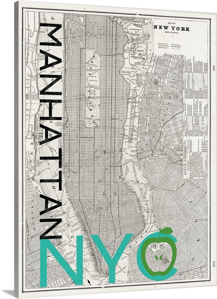 Mid Century New York City Map