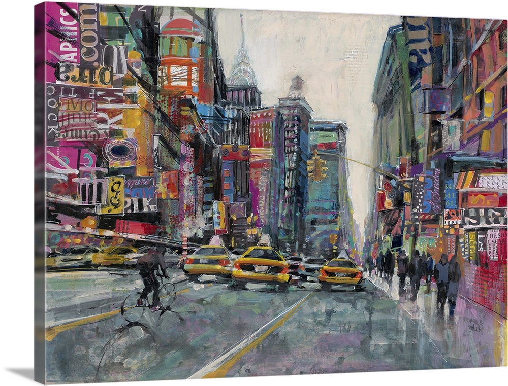 New York Prints, Canvas Peels Canvas | Collage Prints, I Wall Great Big Wall Framed Art