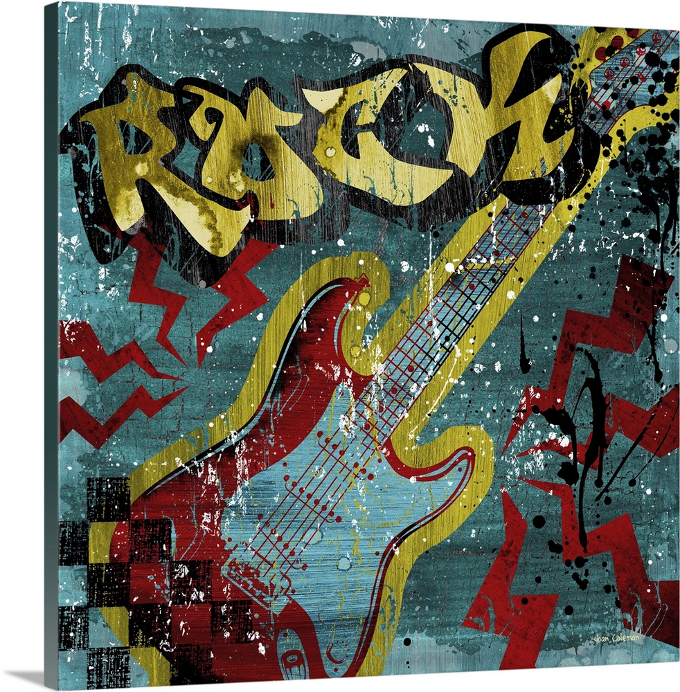 Graffiti and hip hop with a hint of rock and roll perfect for any teen room.