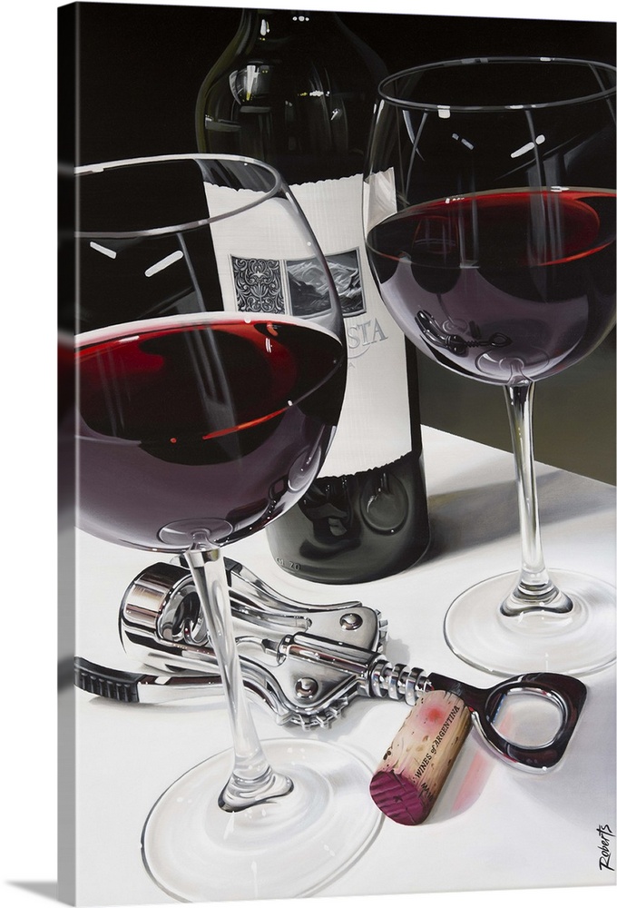 A contemporary still life painting using a trump l'oeil effect to make objects look realistic.