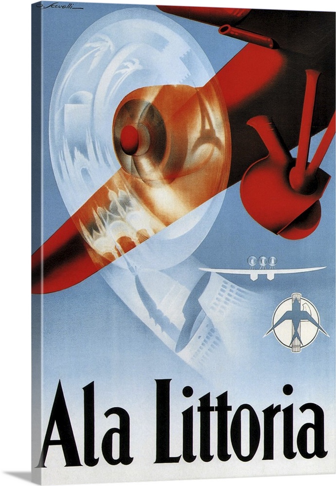 Vintage poster advertisement for Ala Littora.