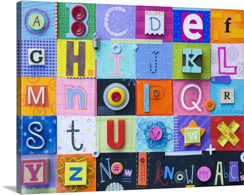 Alphabet Collage Great Big Canvas