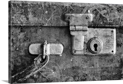 Antique Suitcase Details BW