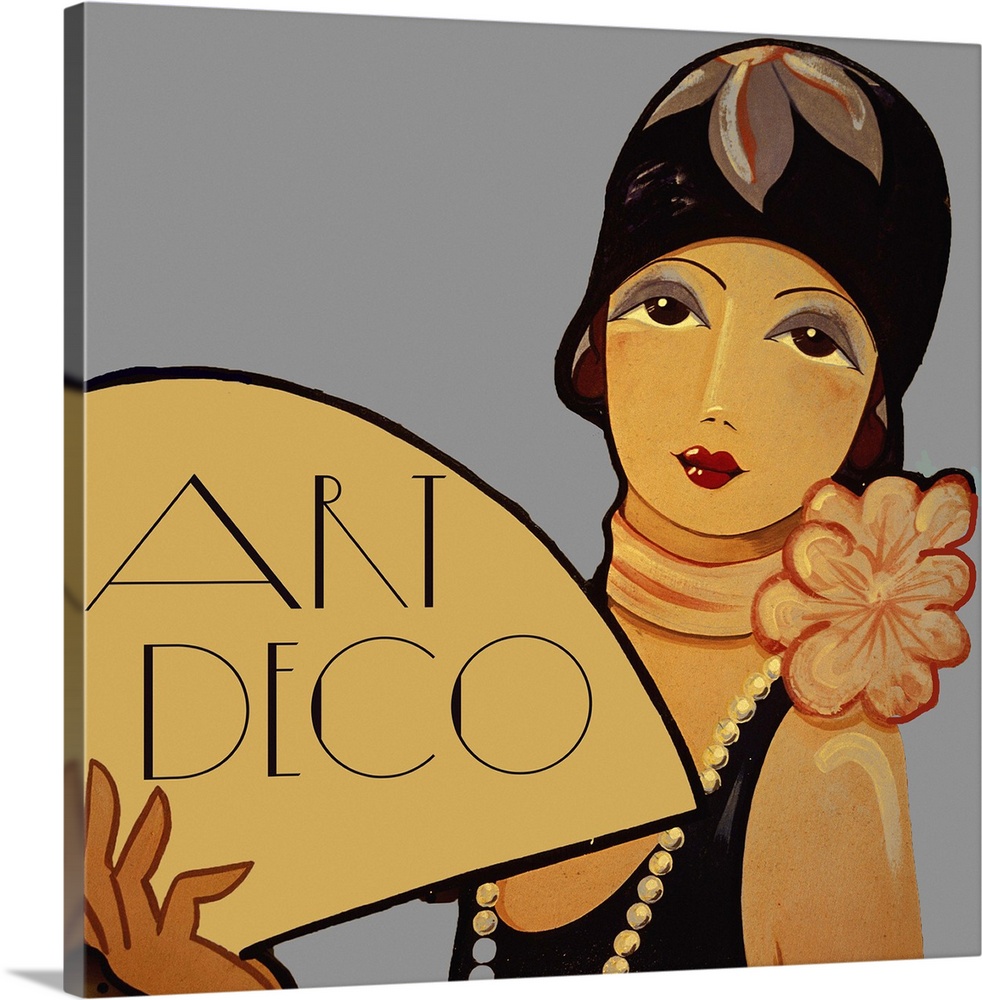 Vintage poster advertisement for Art Deco Flapper.