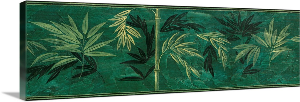 Artwork of bamboo in green.