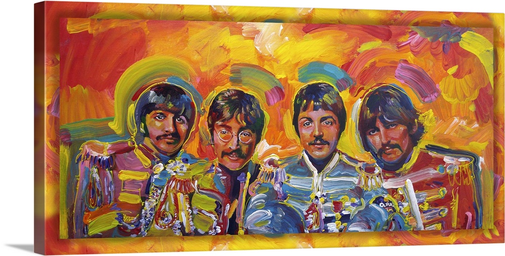 Pepper Canvas 30x30cm The Beatles Print Sgt 