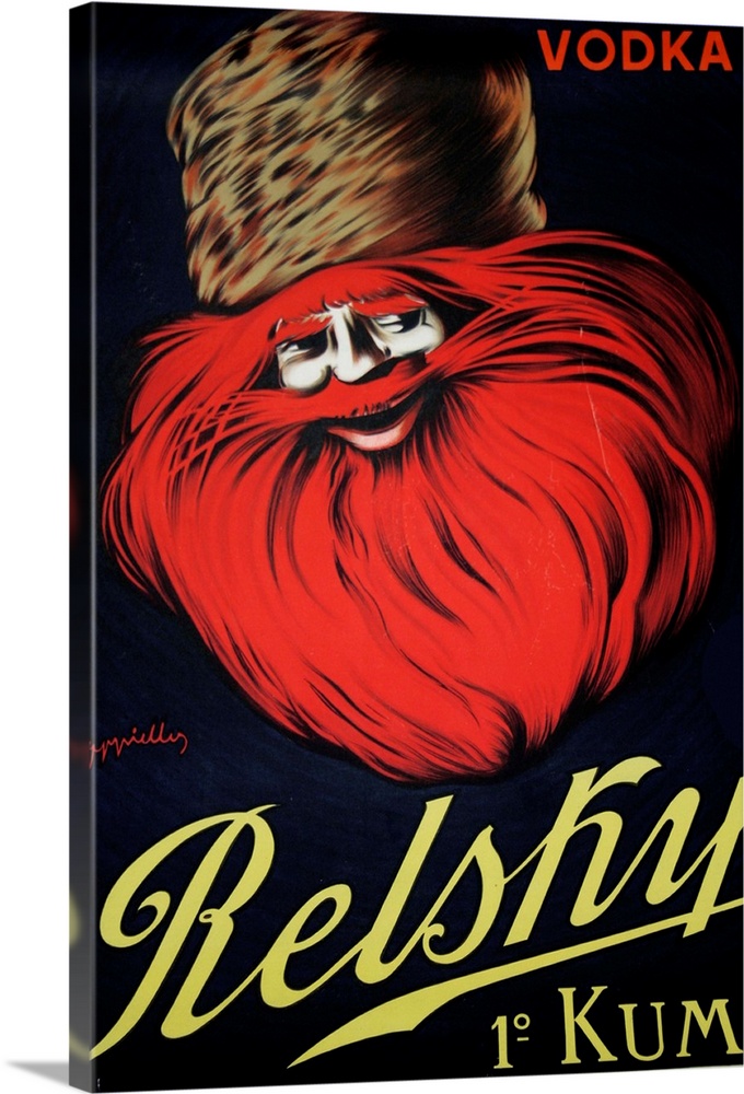 Vintage poster advertisement for Belsky Vodka Ret.