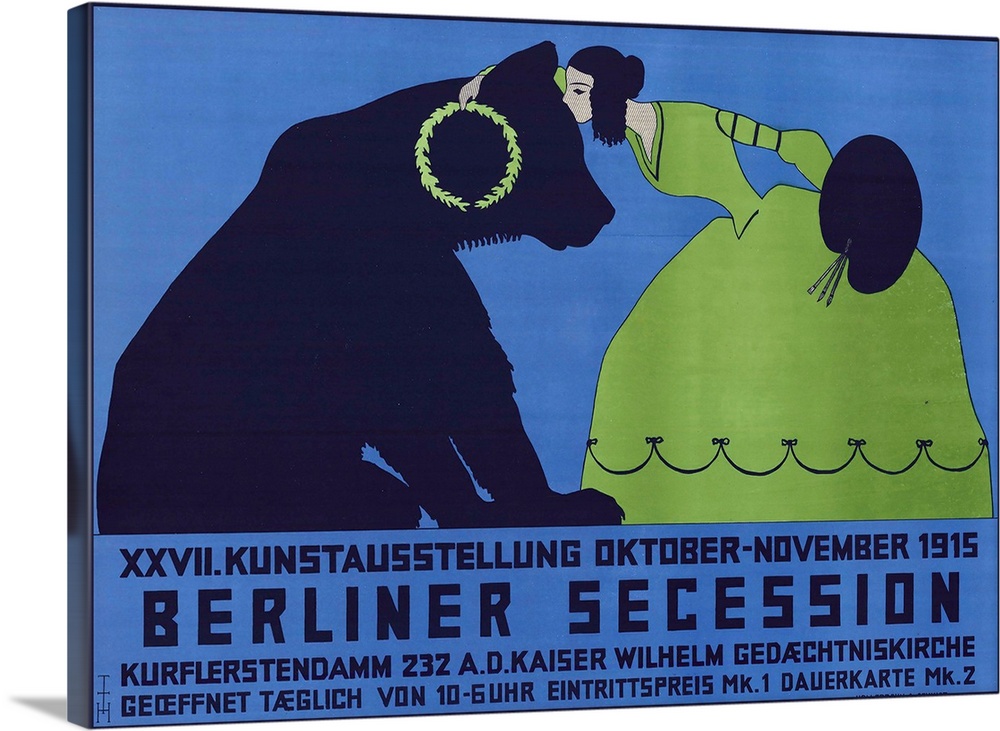 Vintage advertisement artwork for the Berlin Secession.