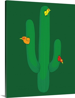 Birds in a Cactus