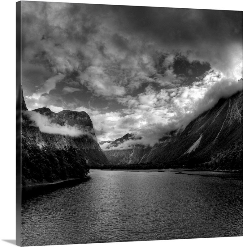 Black and White Photo of mountains and wilderness | Great Big Canvas
