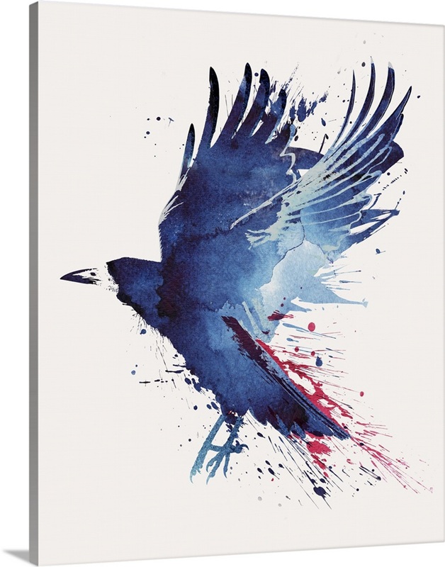Splattered Crow Bloody Crow | Great Big Canvas