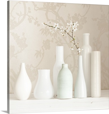 Blossom and White Vases Still Life