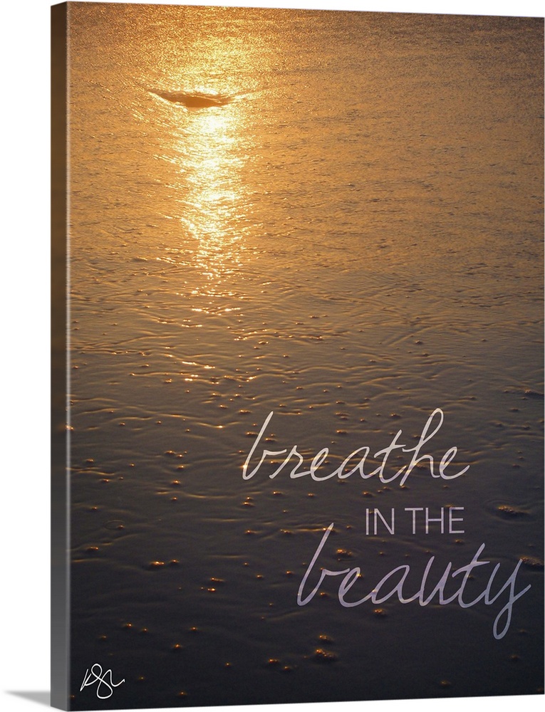 Motivational text against background photograph of a seascape.