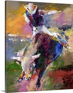 Bull Rider Wall Art, Canvas Prints, Framed Prints, Wall Peels | Great ...
