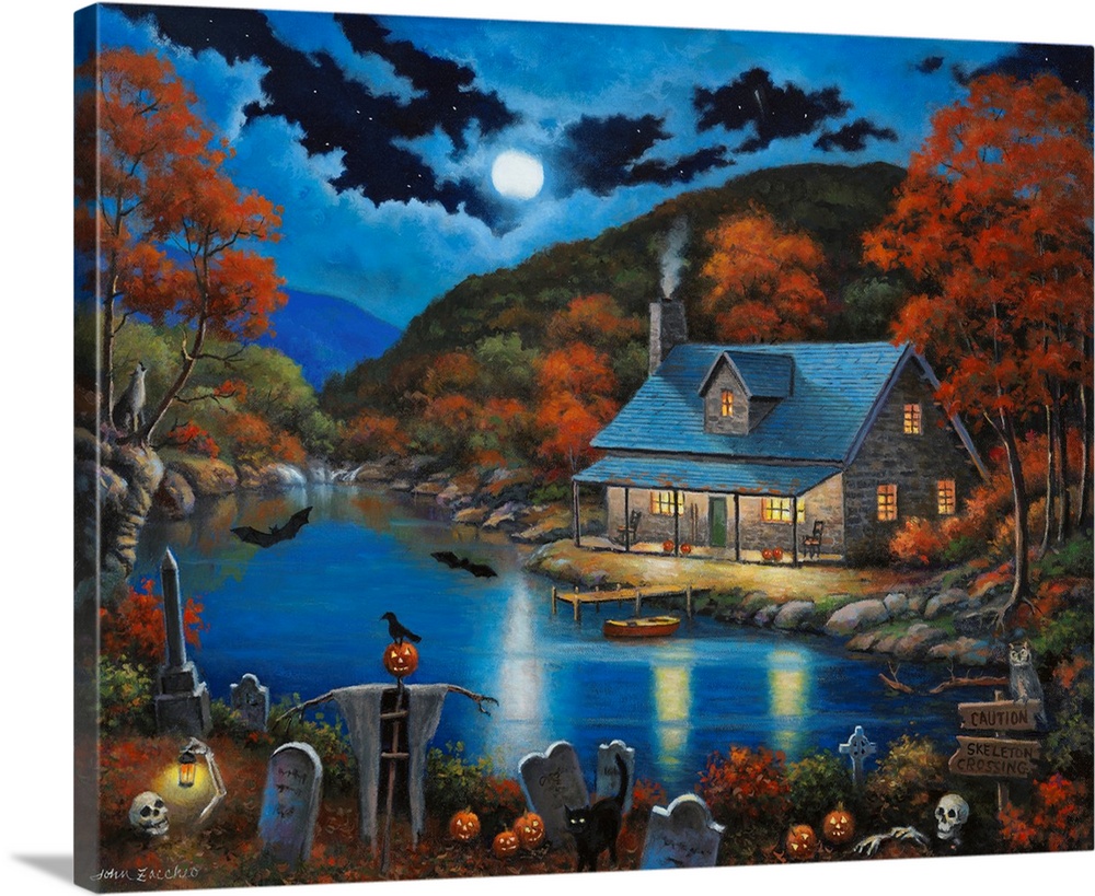 Cabin On Halloween Lake