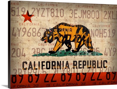 Cali State Flag License Plates