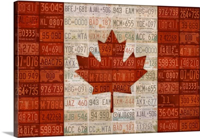 Canada License Plate Flag
