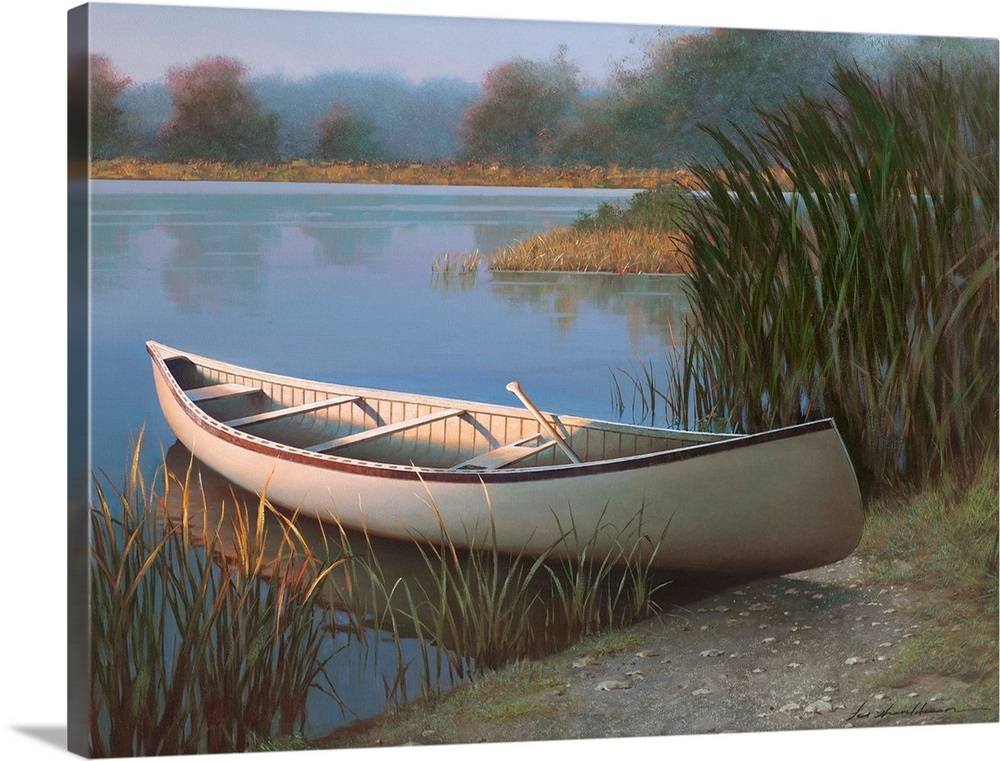 Canoe on the Shore Wall Art, Canvas Prints, Framed Prints, Wall Peels